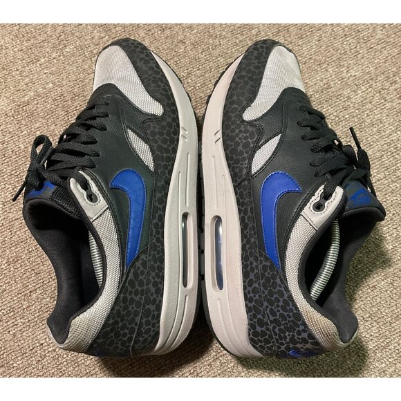 Mens Size 12- 2018 Nike Air Max 1 Safari Reflective Black Royal Blue
